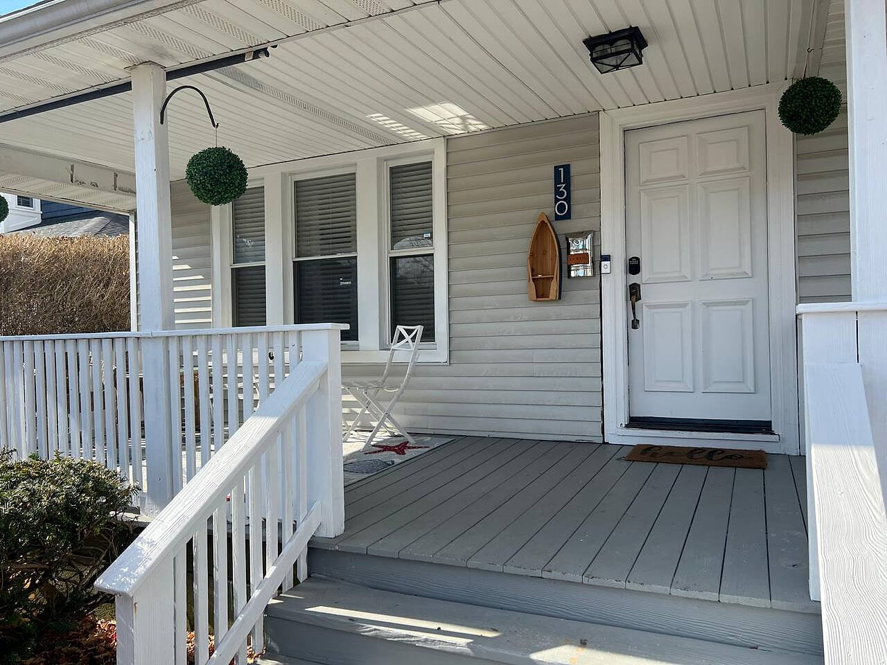 Step onto your private porch and feel right at home. It’s the perfect, cozy spot to start your day with a morning coffee or to unwind after an afternoon of exploring.


