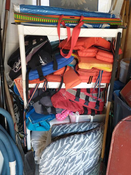Life preservers, beach gear