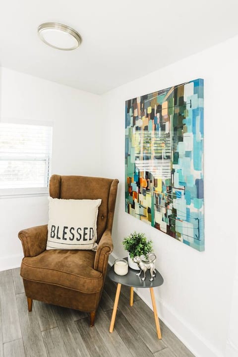 Relax with a book or journal—your peaceful, artistic corner