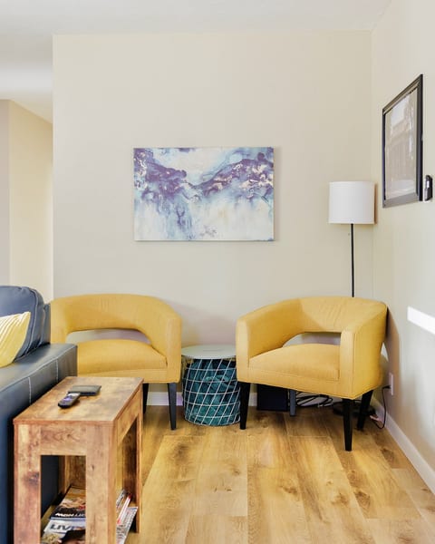 Extra seating in the family room for a side conversation or reading.
