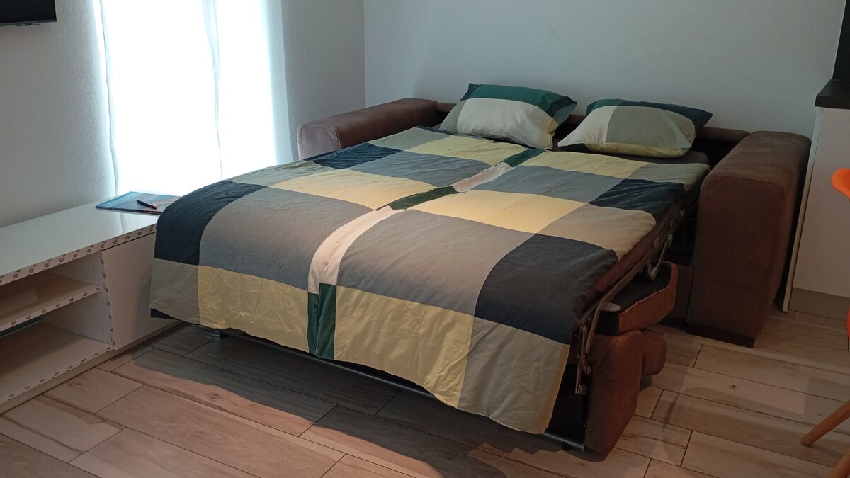 Scopri il nuovo divano letto con rete rinforzata e materasso ad alto comfort: elegante di giorno, accogliente di notte. Perfetto per ogni spazio, offre un riposo davvero rigenerante senza rinunciare allo stile.
