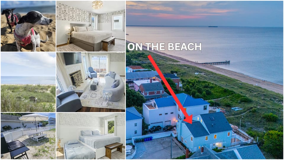 On the beach, with direct beach access!