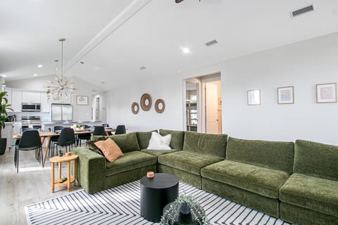 Our guest will fall in love with this seating capacity and comfort of this couch