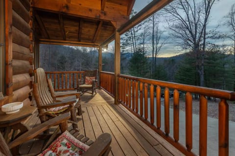Mountain views from front porch