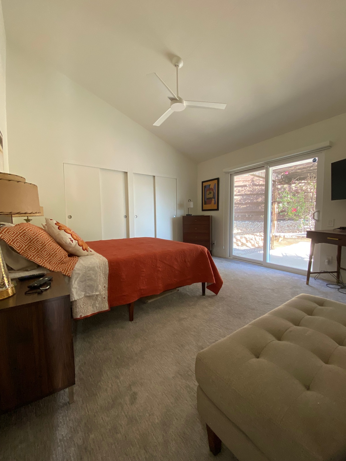 Master Bedroom with Queen bed and private side patio