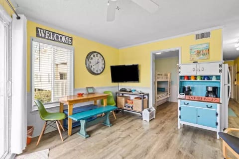 Family Room with Coffee Bar