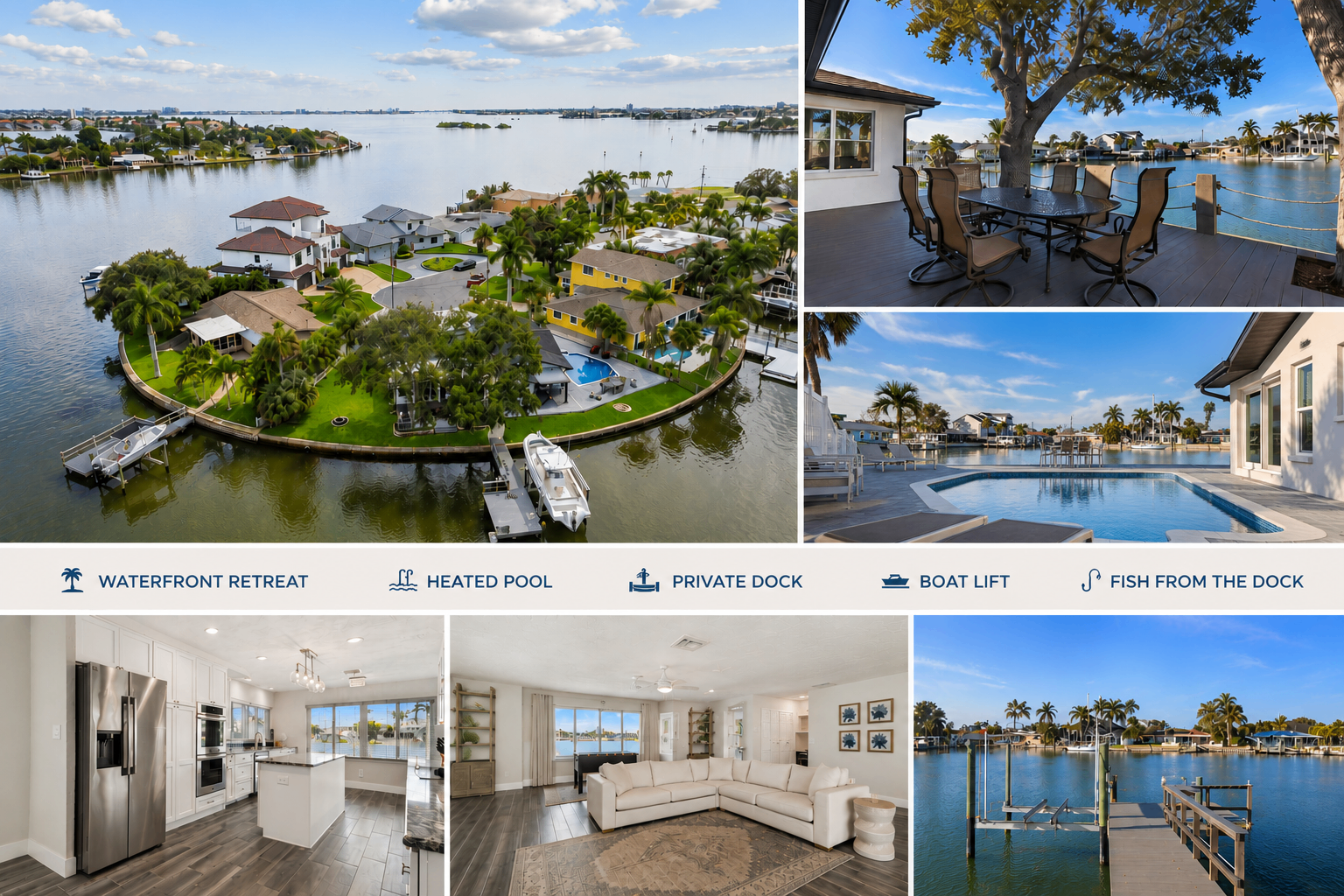 Waterfront Home with Heated Pool 2 Mi from Beaches
