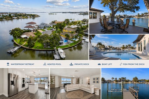 Waterfront Home with Heated Pool 2 Mi from Beaches