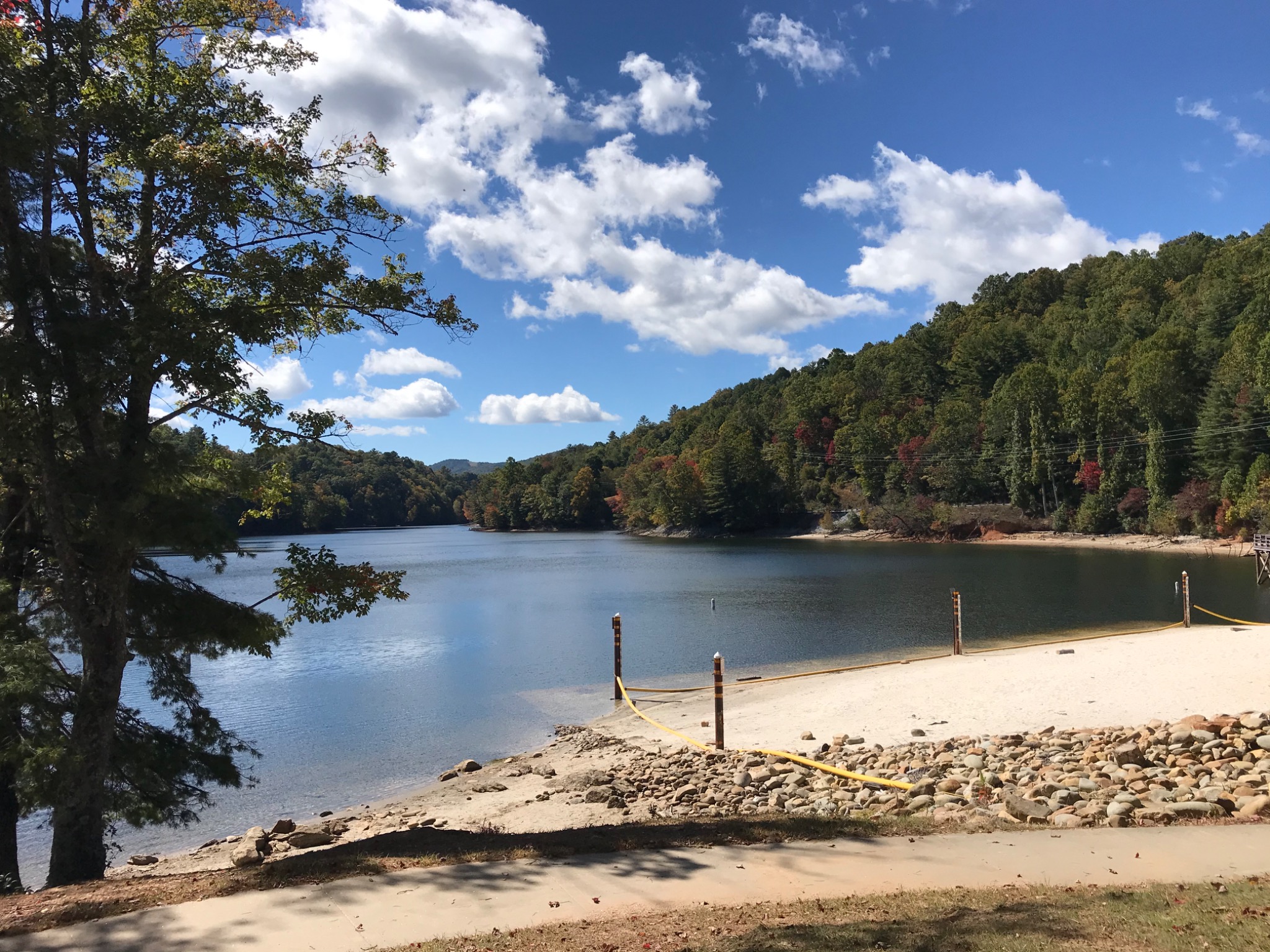 Lake Glennville Sandy Beach a great combination with the waterfall hike
 - Hikers Heaven:  Falls, Lakes,  Rivers, and Beaches - Sapphire
