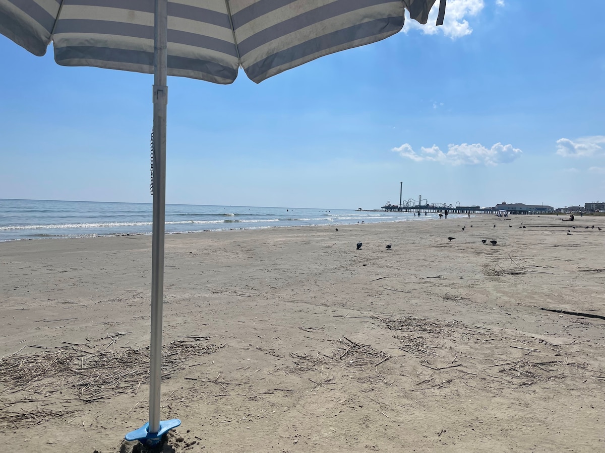 "Our" beach just a block away!