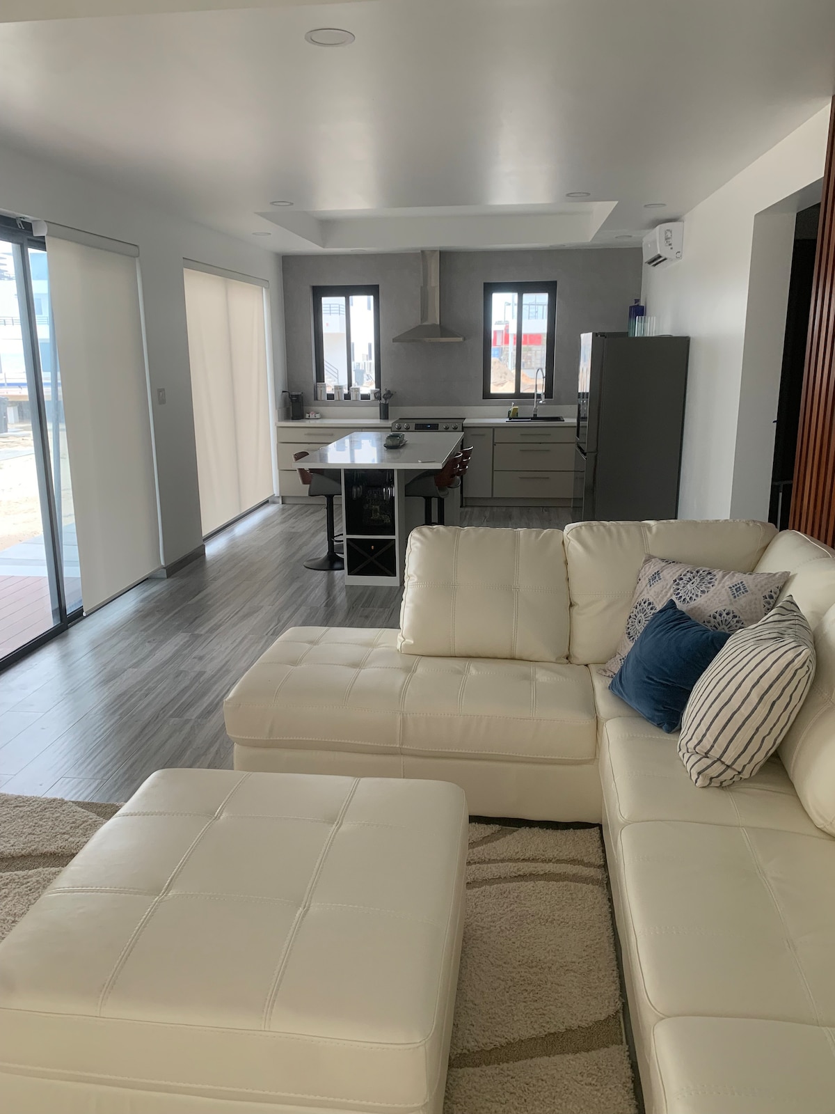 Living room and kitchen