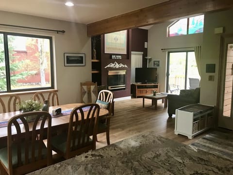 Living room and dining room from kitchen