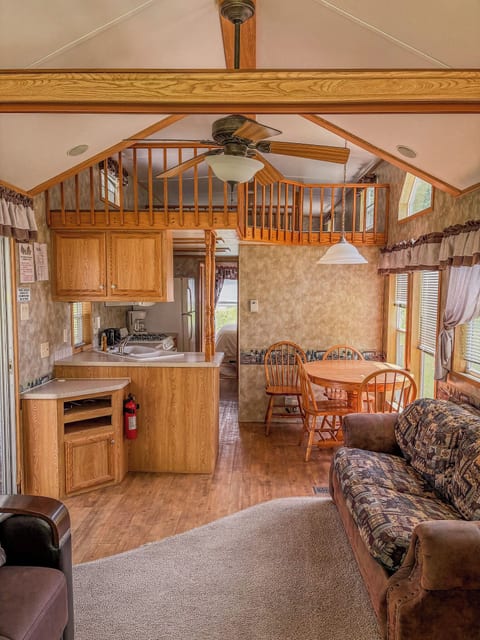 Classic Camper on Black Lake