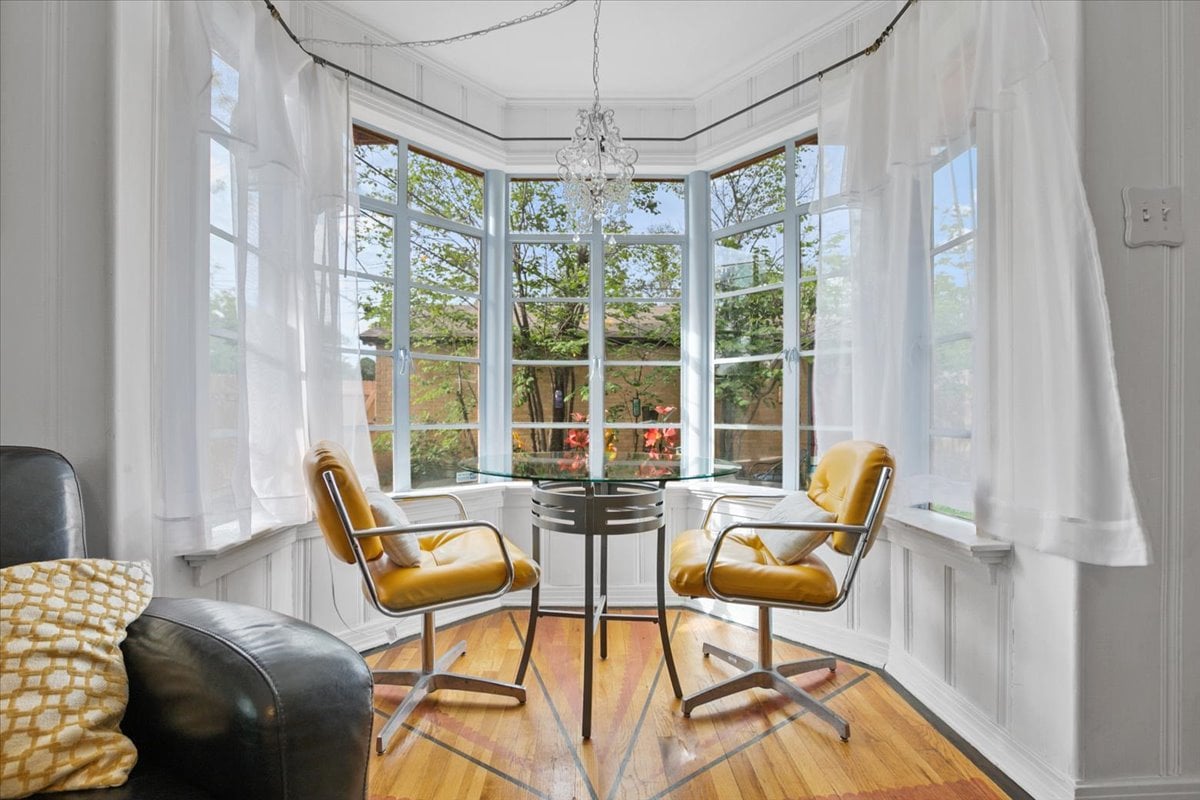 enjoy the sun in this nice eating space onlooking your private backyard