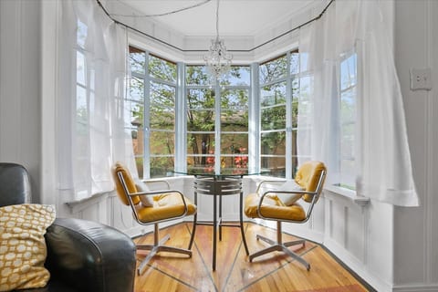 enjoy the sun in this nice eating space onlooking your private backyard