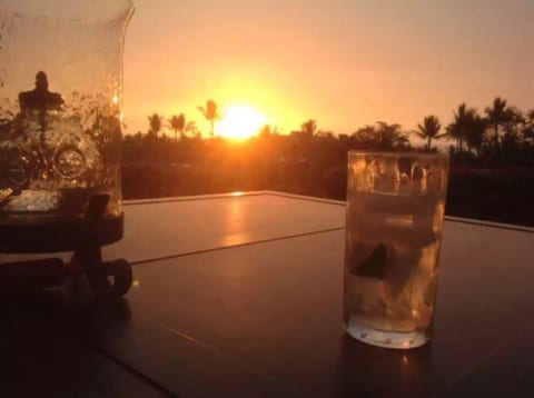 The evening view from the table on your lanai. So relaxing at the end of the day!