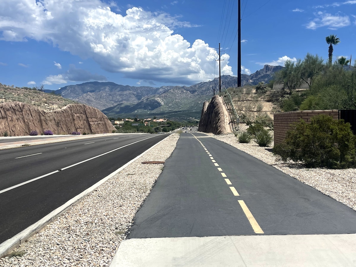 Bike and walking path at the bottom of our driveway:)
