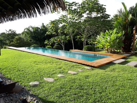 Pool Oasis: Dive into tranquility in this vibrant, lush setting with a stunning infinity pool!