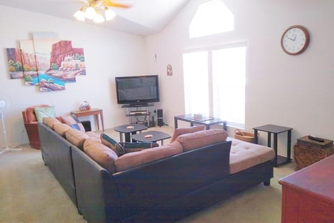 The sectional is easily moved apart, no tools needed, and all cushions can be removed for extra sleeping space.