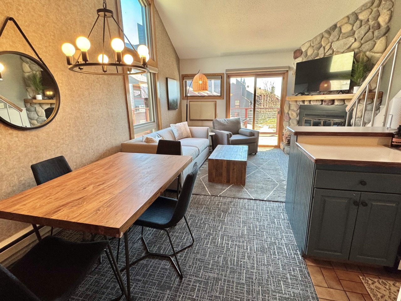 View from the deck of the courtyard