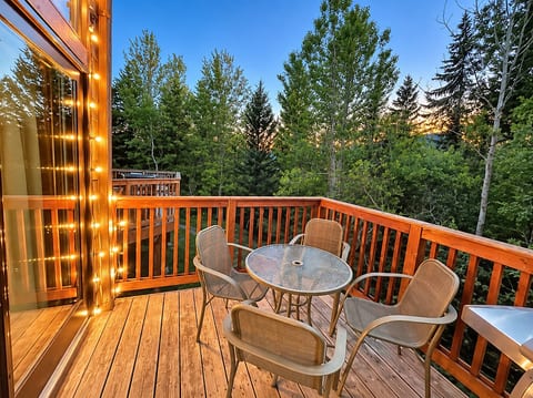 Deck looks out to Moose Access ski run