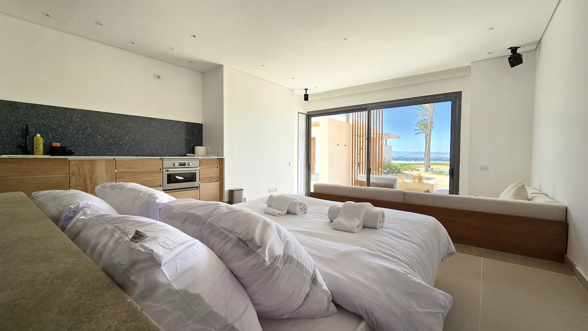 Wake up to stunning sea and mountain views or enjoy the sunset over the mountains