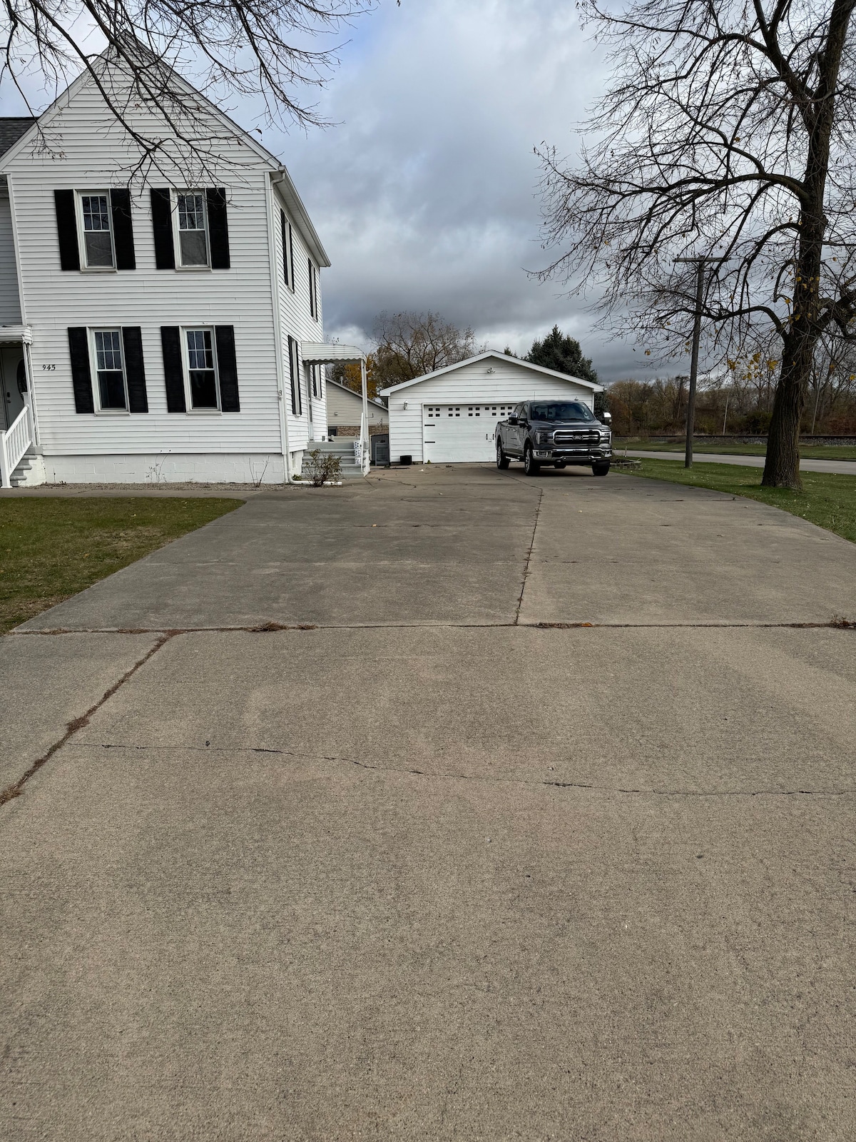 Large driveway