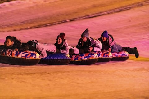 Night snow tubing nearby — family-friendly winter fun minutes away