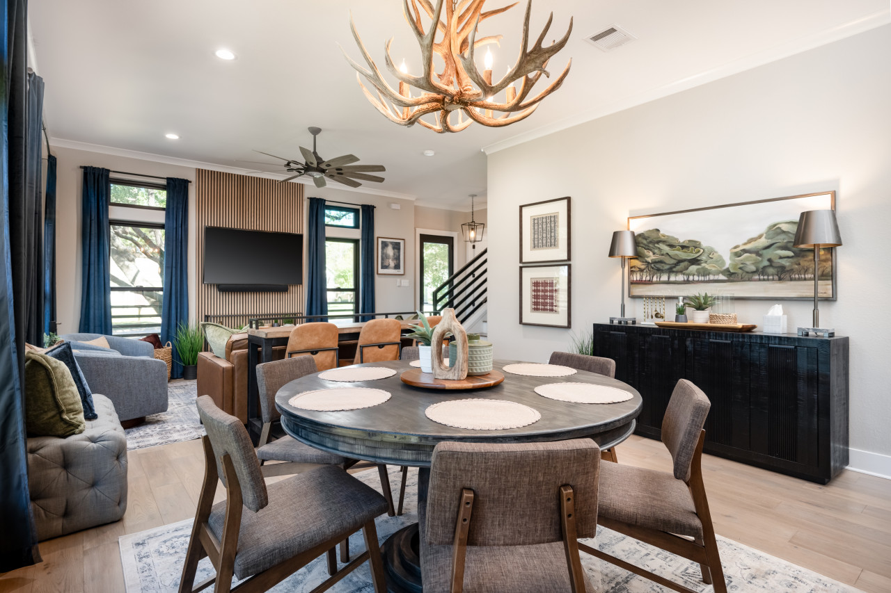 Dining area view to living room