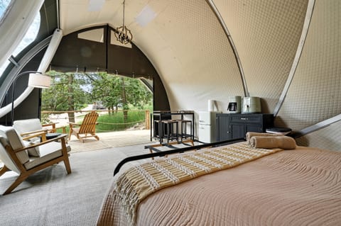 Boutique Glamping Escape in Winter Pines