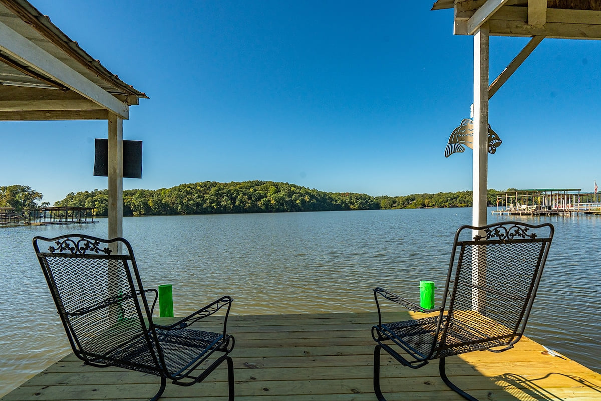 Excellent views of Lake Catherine from the dock.