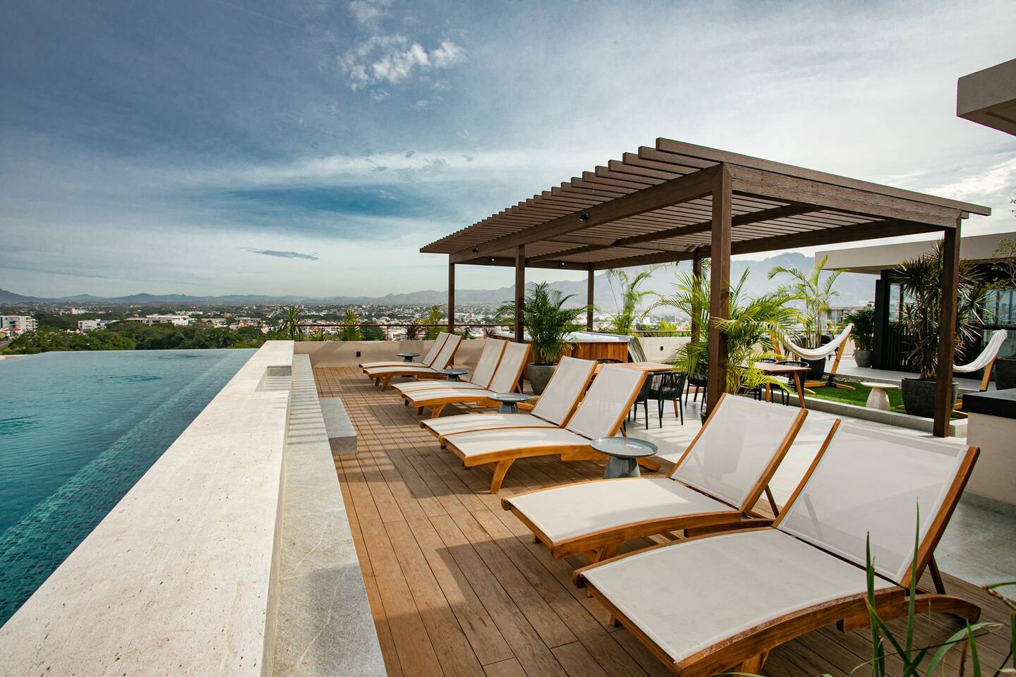 Rooftop with Ocean and Mountain Views
