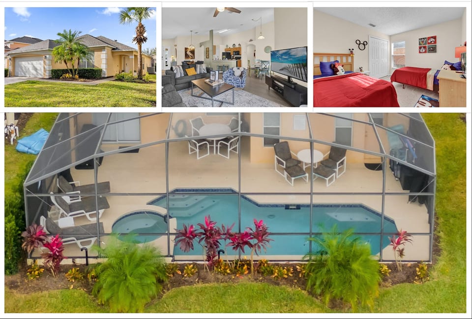 Disney Getaway Villa - Close to Disney/4BR/3BA/Pool+Spa - Four Corners