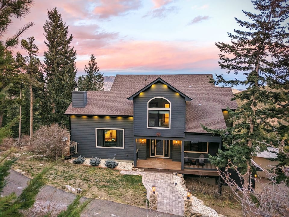 Front of House at Sunset