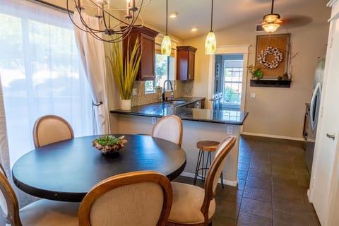 Dining and kitchen