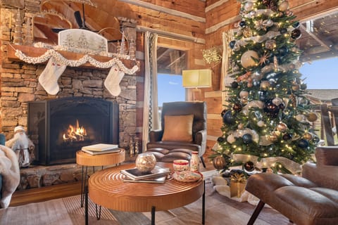 Fireside moments, festive touches, and all the comforts of home.  The perfect setting to slow down and enjoy the holiday season in the Smokies. 