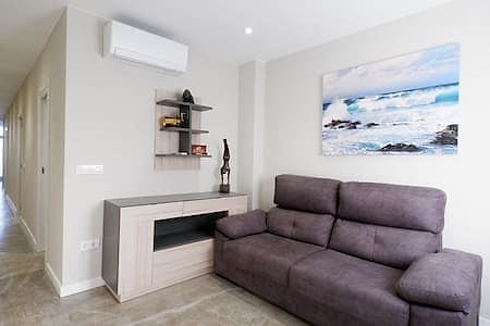 Beach flat with pool