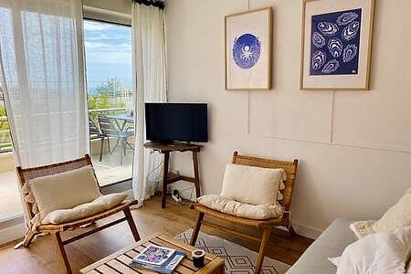 Azur T3 vue mer, Parking, Clim, Terrasse, Wifi !