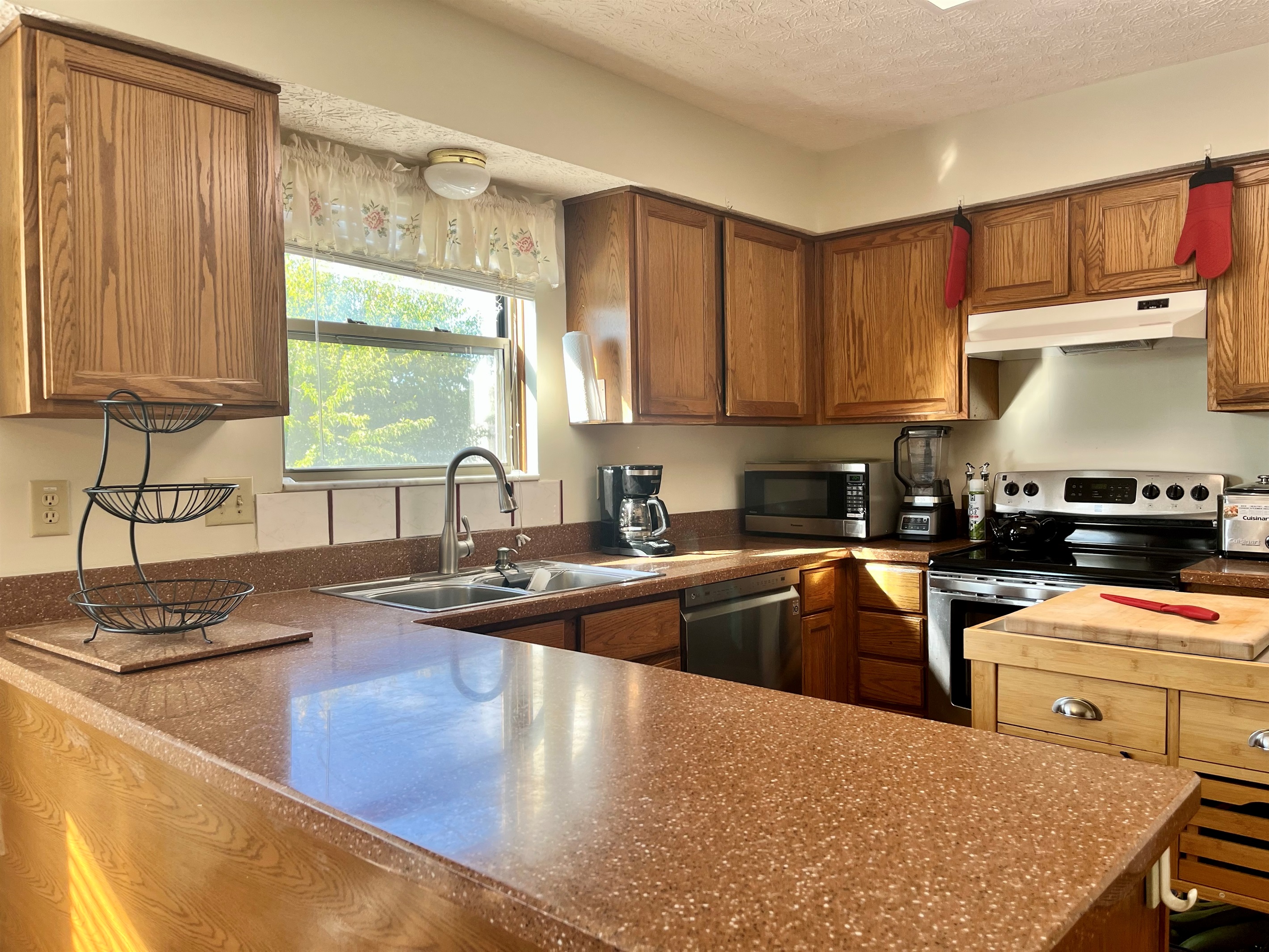 The well-stocked kitchen