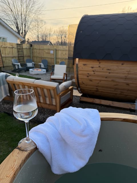 Refresh with a cold plunge after sauna.