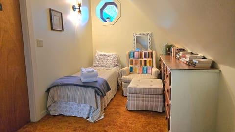 1 Queen cot or 2 Single cots available with advance request. The upstairs sitting room is one option for cot placement.
