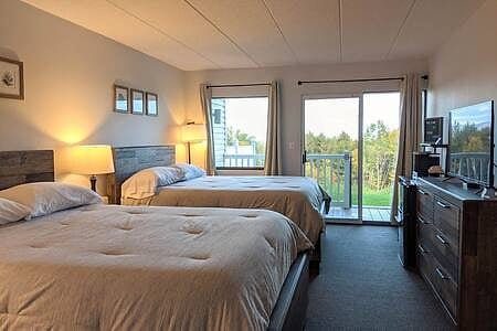 Cute Lower Level Cedar Lodge Room with Balcony & Lake Views!