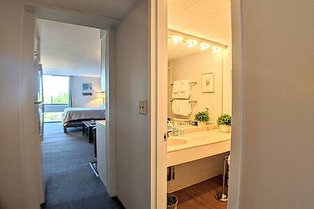 Cute Cedar Lodge Studio with Balcony & Lake Views!