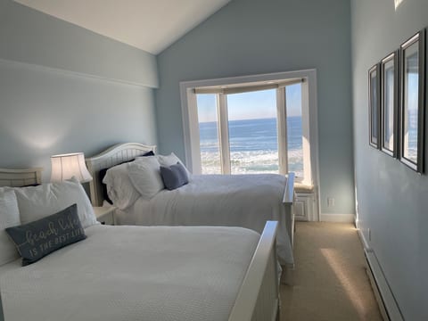 Upstairs bedroom with two comfy pillow top full mattresses