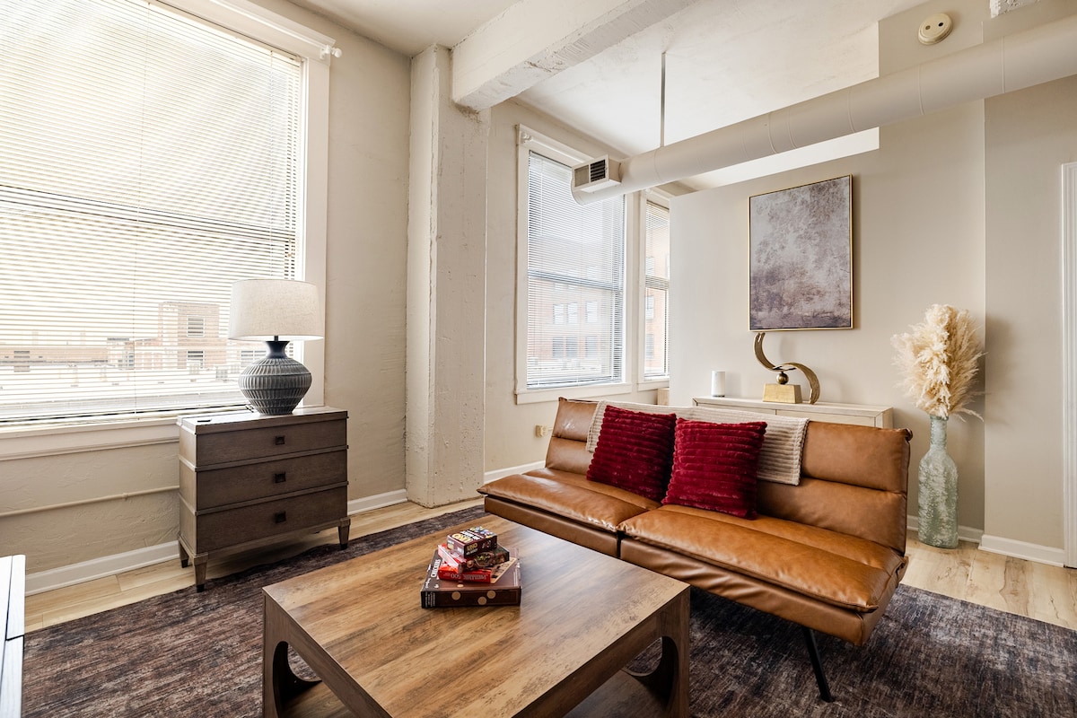 Living Room: Bright and stylish with plush seating and chic decor, perfect for relaxation and fun!