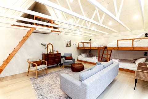 The Barn Loft at New Hope | Open Loft • Game Room • Forest Stay