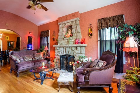 Walk into a cozy living room