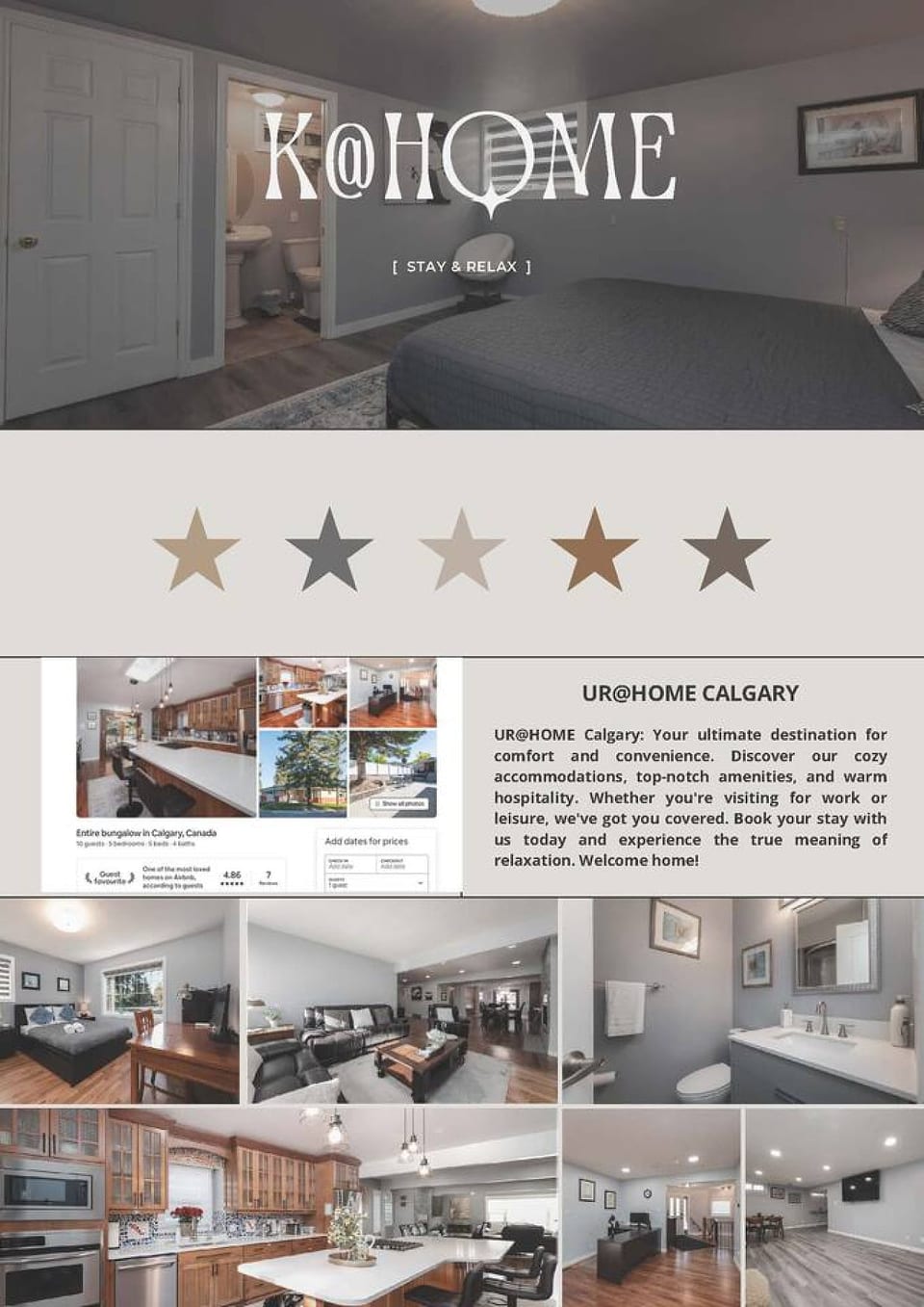 K@HOME 5BR4BAH 2700 SQFT Bungalow/camaKing/UOC/LRT - Calgary
