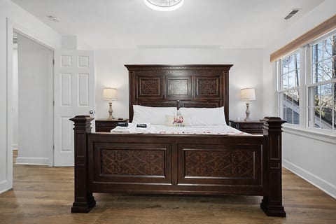 King size bedroom with private bath.