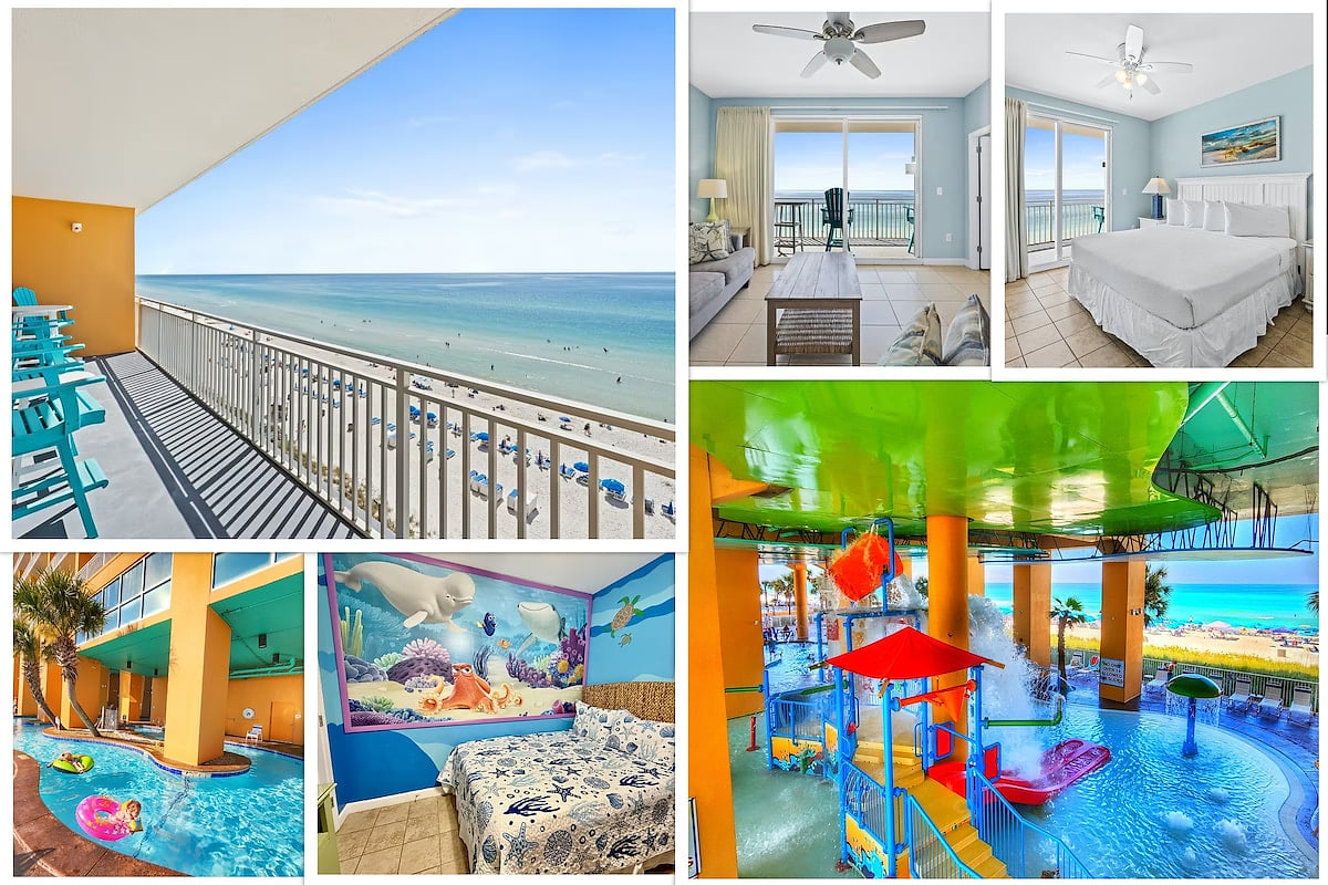 Enjoy all that Splash has to offer: Family friendly resort, extra large balconies stretching two rooms, lazy rivers, splash aqua waterpark, heated pools, hot tubs.